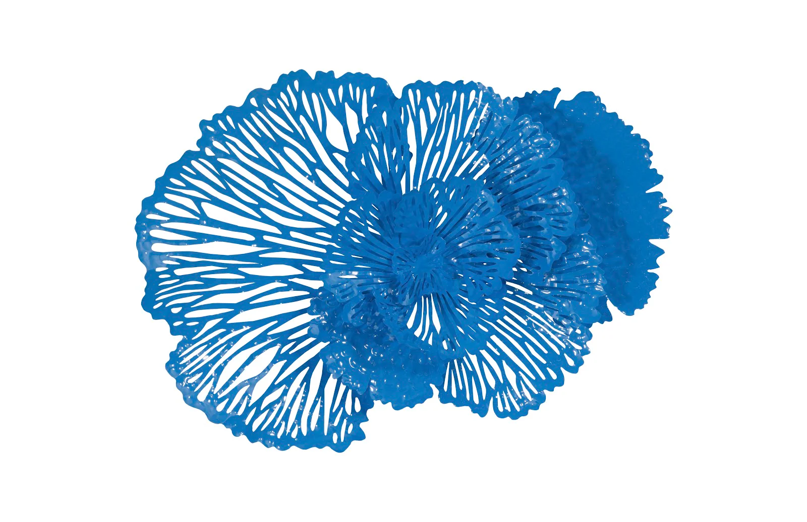 Phillips Collection Flower Wall Art, Medium, Blue, Metal