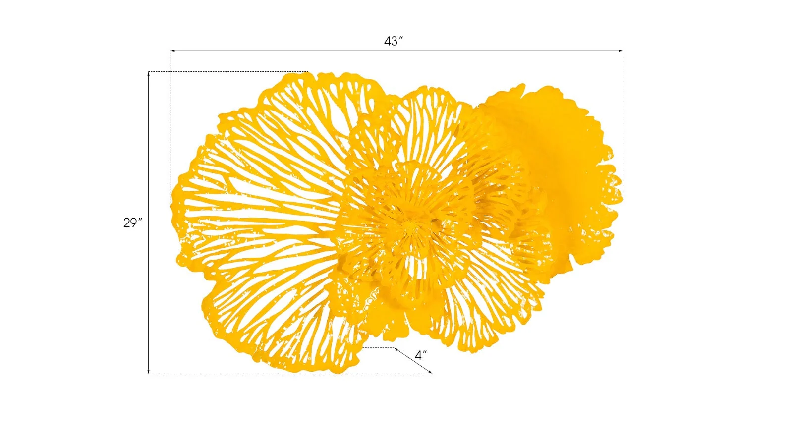Phillips Collection Flower Wall Art, Medium, Dandelion, Metal - Image 4