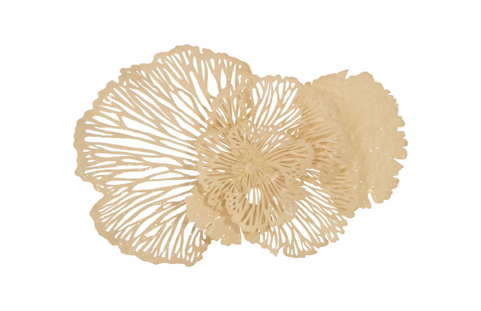 Phillips Collection Flower Wall Art, Medium, Ivory, Metal