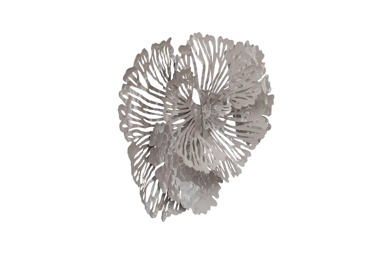 Phillips Collection Flower Wall Art, Small, Gray, Metal - Image 5