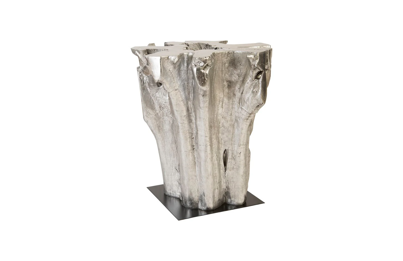Phillips Collection Freeform Bar Table, Silver Leaf