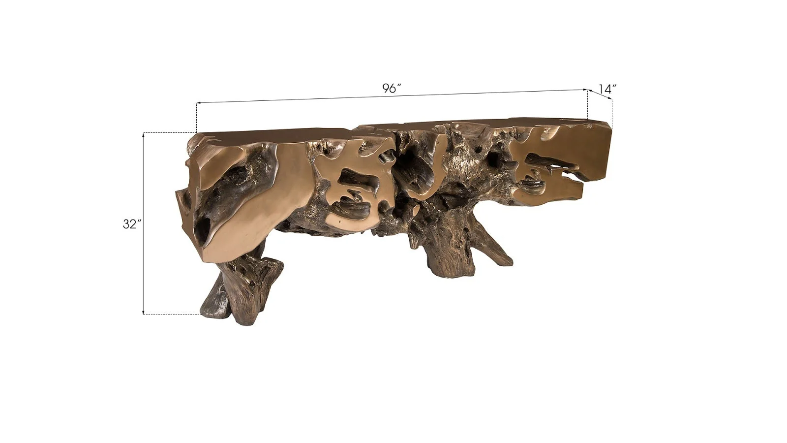 Phillips Collection Freeform Console Table,Bronze , XL - Image 4