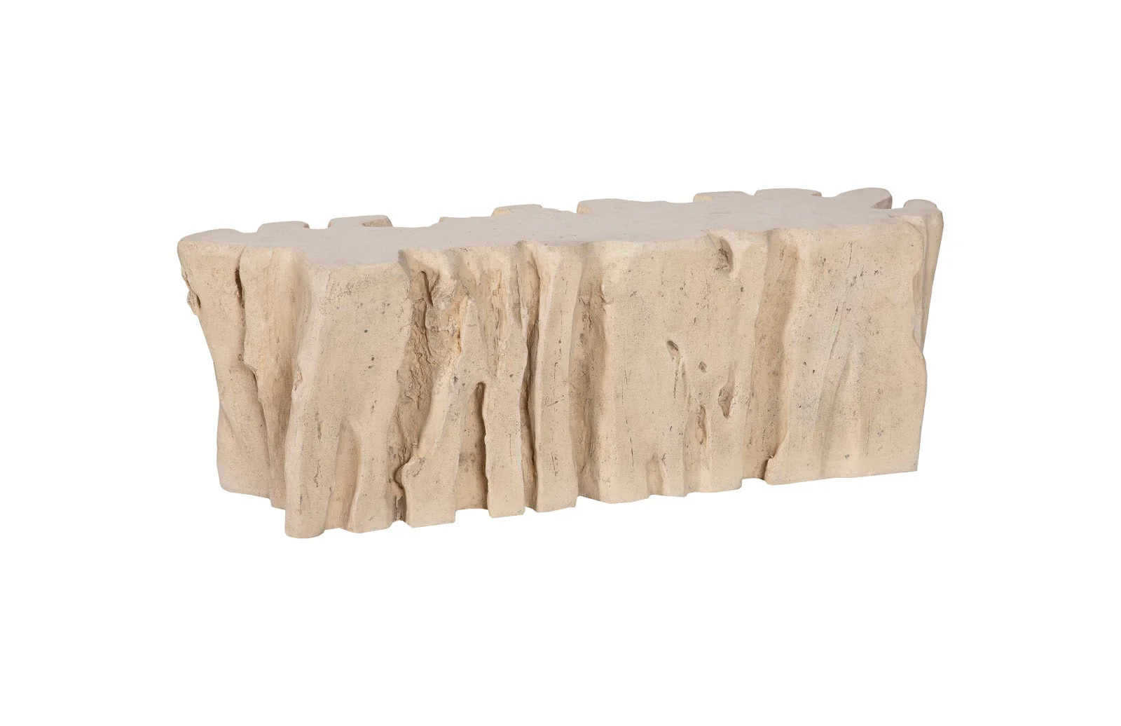 Phillips Collection Freeform Root Bench, Roman Stone - Image 3