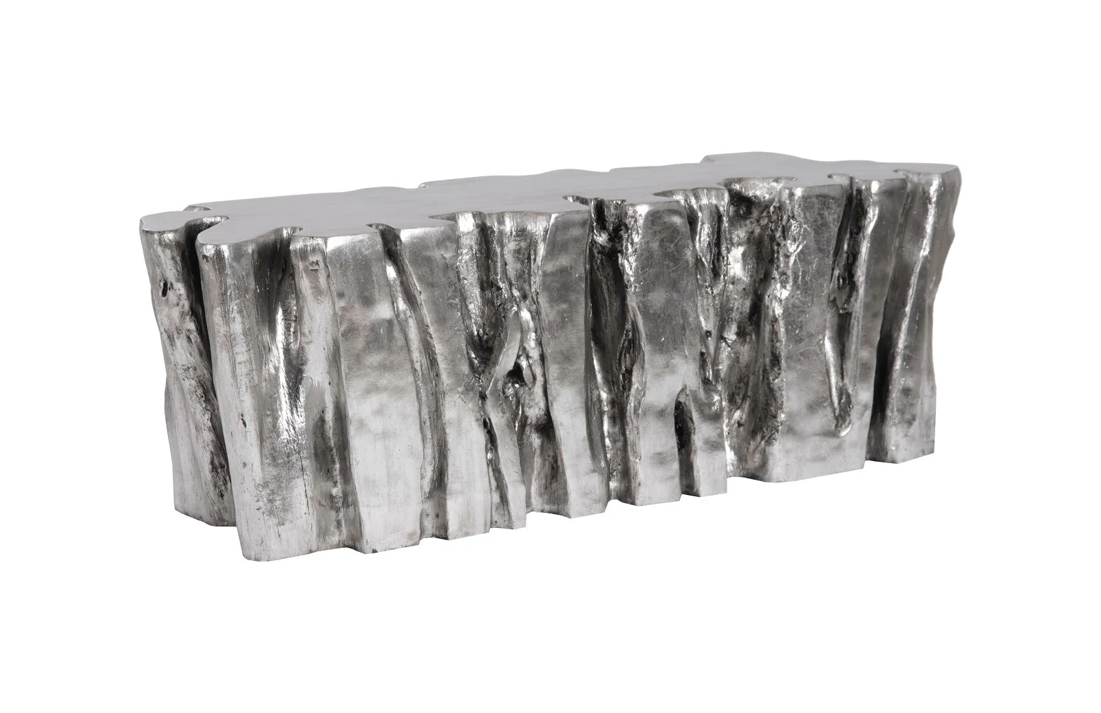 Phillips Collection Freeform Root Bench, Silver Leaf