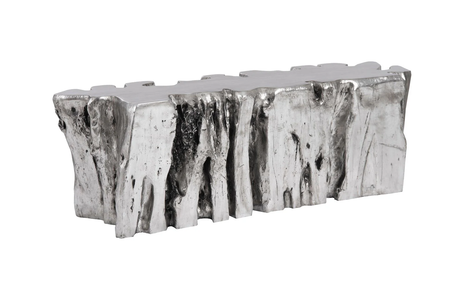 Phillips Collection Freeform Root Bench, Silver Leaf - Image 4