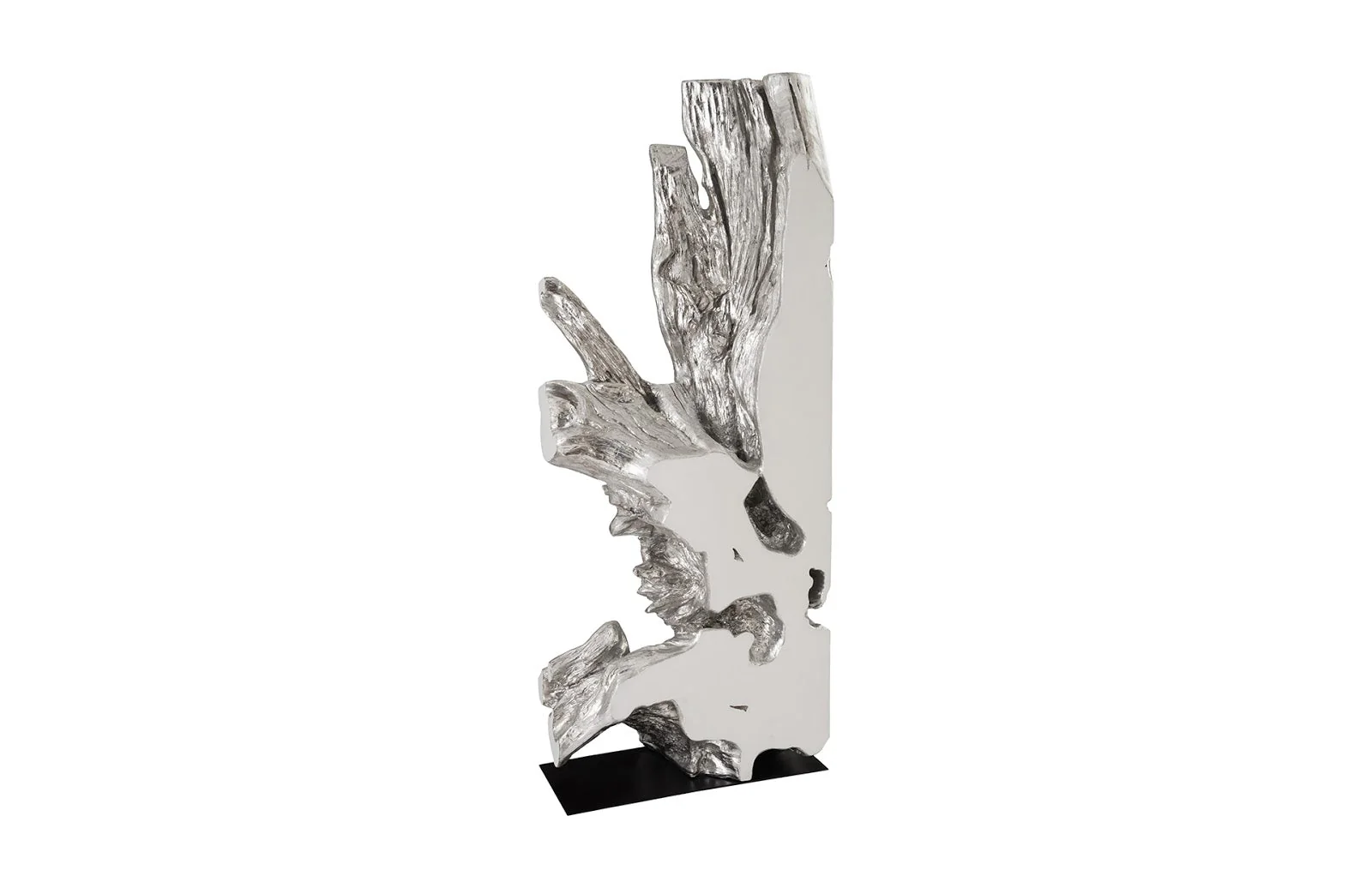 Phillips Collection Freeform Sculpture, White, Silver Leaf - Image 3