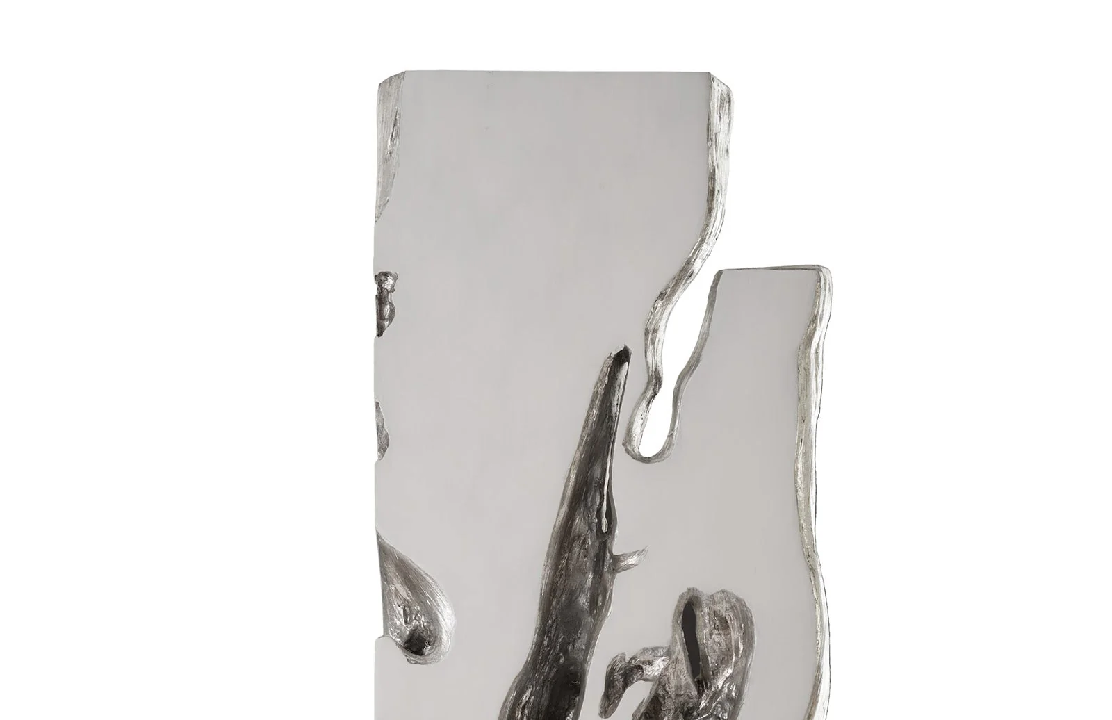 Phillips Collection Freeform Sculpture, White, Silver Leaf - Image 4