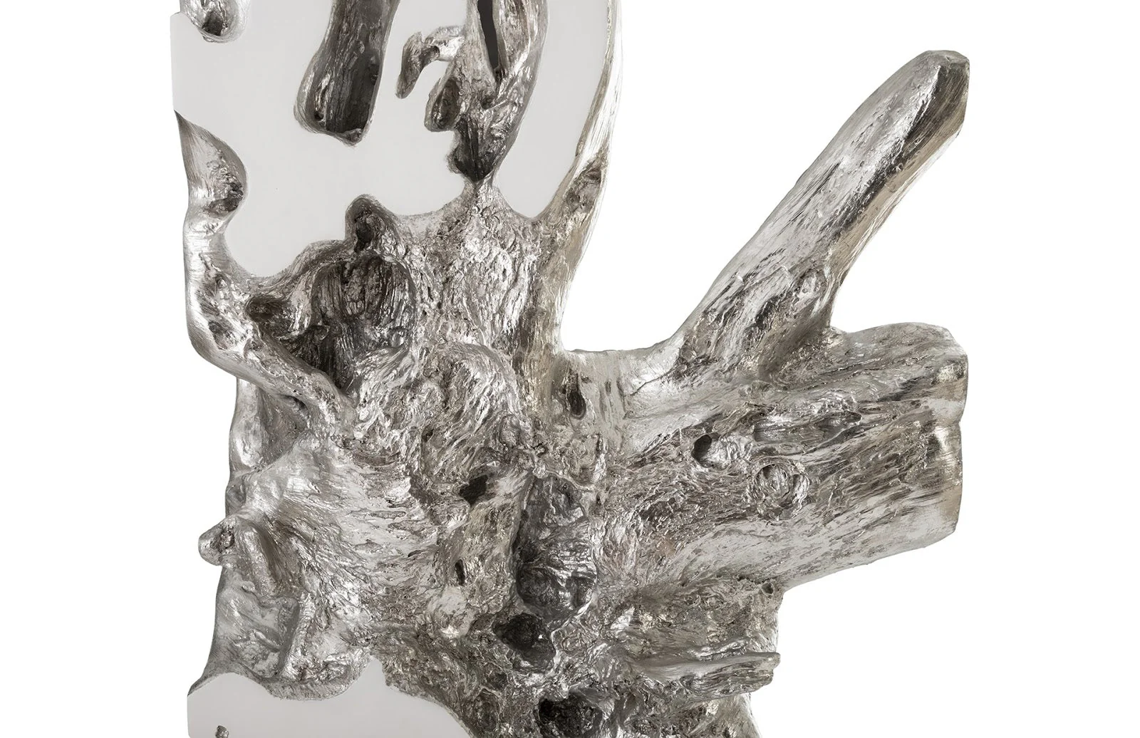 Phillips Collection Freeform Sculpture, White, Silver Leaf - Image 5