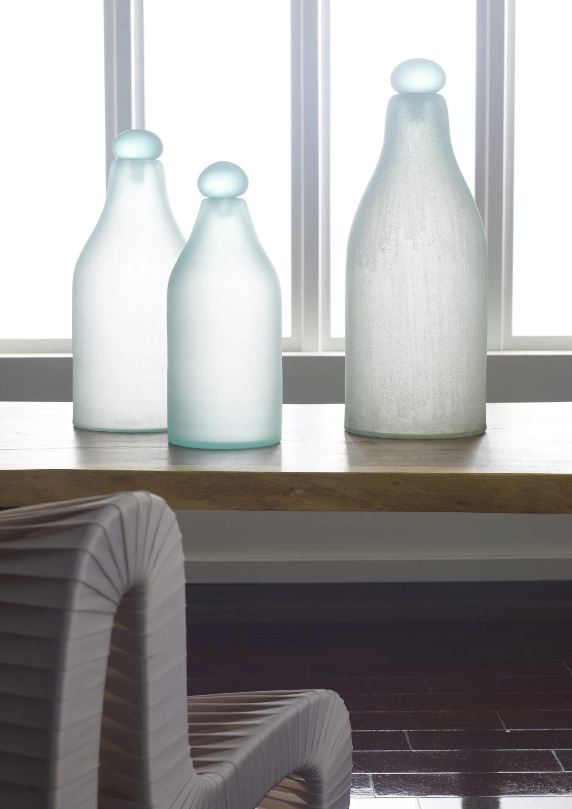 Phillips Collection Frosted Glass Bottle, Large - Image 3