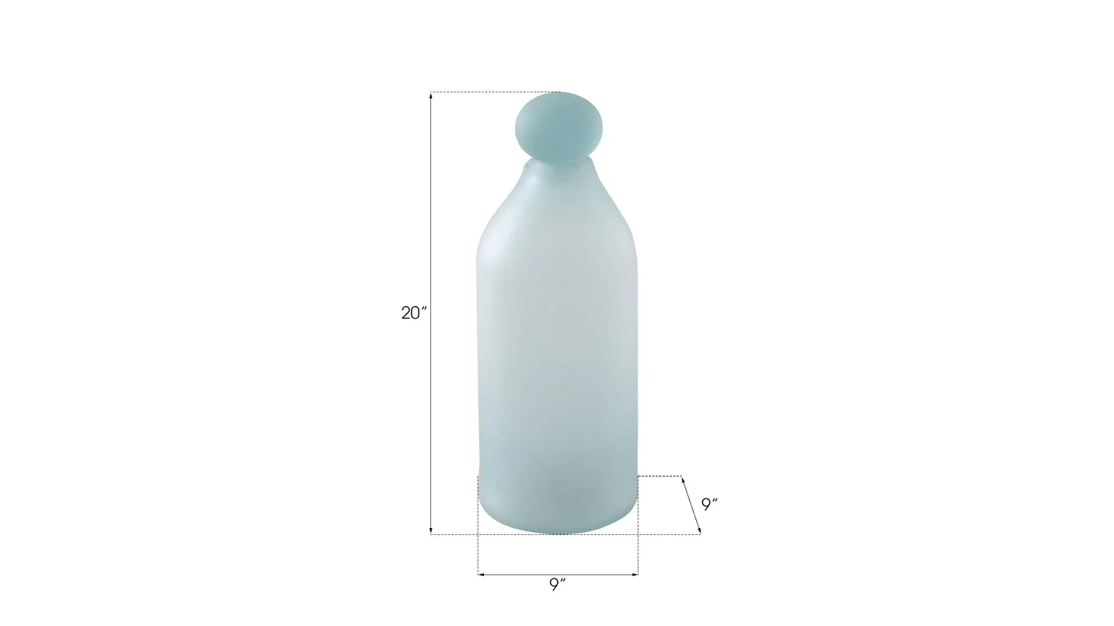 Phillips Collection Frosted Glass Bottle, Small - Image 2