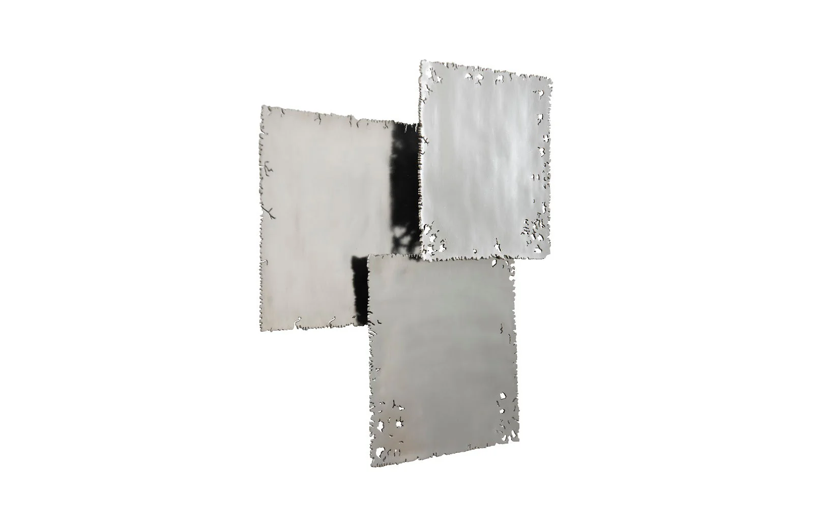 Phillips Collection Galvanized Square Wall Tile, Silver Leaf, Set 3 - CLOSEOUT - Image 2