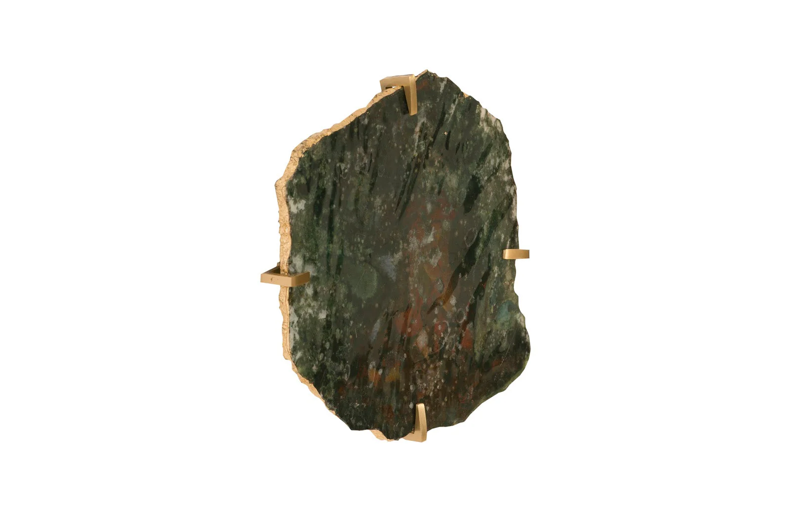 Phillips Collection Gem Wall Tile in Brass Setting, Glacier Charcoal - Image 2