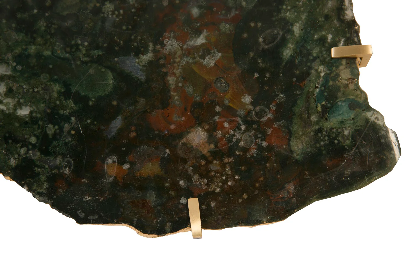 Phillips Collection Gem Wall Tile in Brass Setting, Glacier Charcoal - Image 3