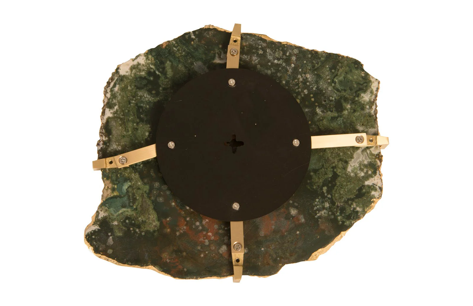 Phillips Collection Gem Wall Tile in Brass Setting, Glacier Charcoal - Image 4