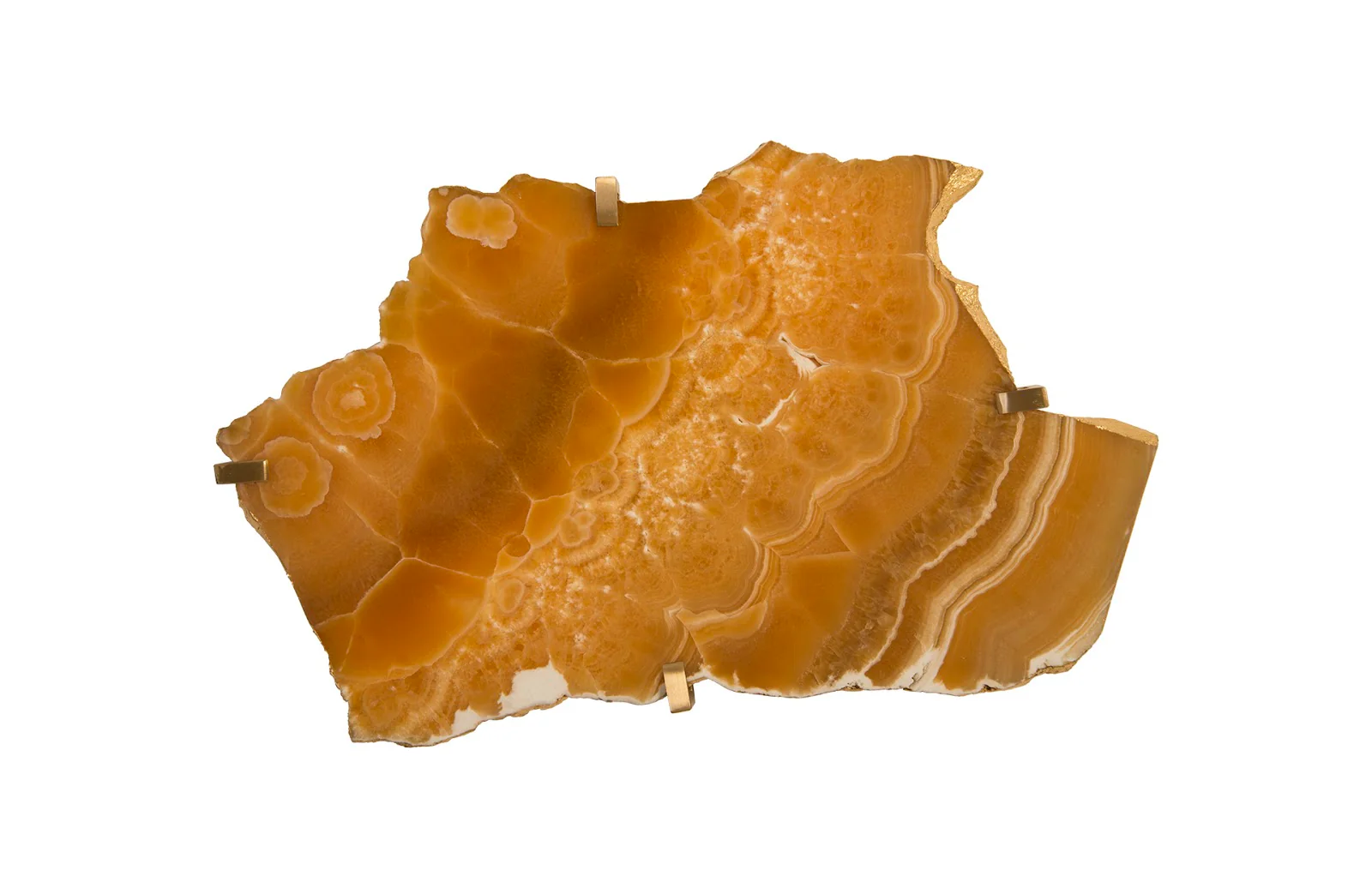Phillips Collection Gem Wall Tile in Brass Setting, Sand Onyx