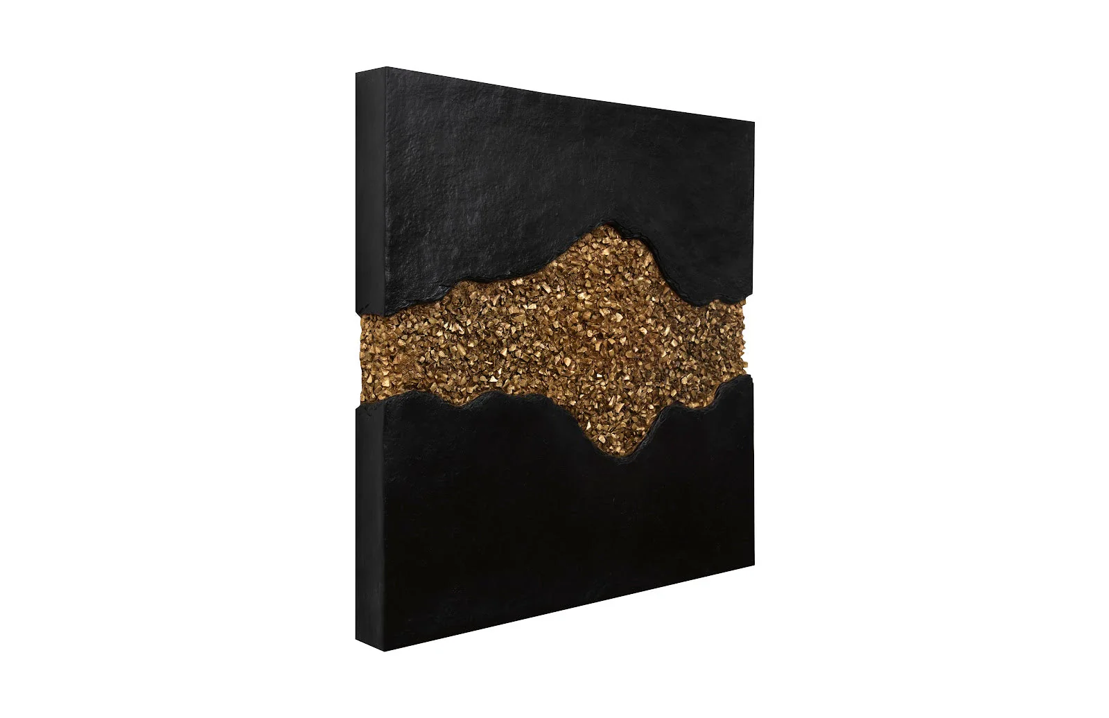 Phillips Collection Geode Texture Panel Black And Gold, Wall Decor - Image 2