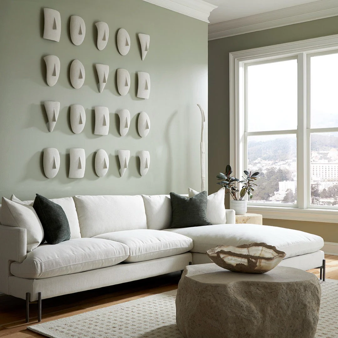 Phillips Collection Geometric Cycladic Wall Art, Set of 5, White Stone - Image 2