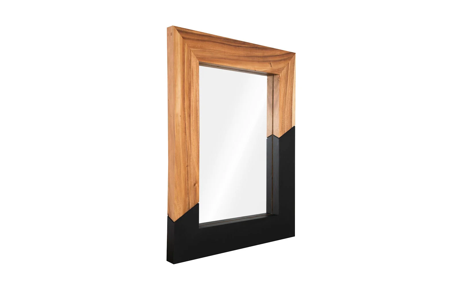Phillips Collection Geometry Wood Mirror, Natural,Black - Image 2