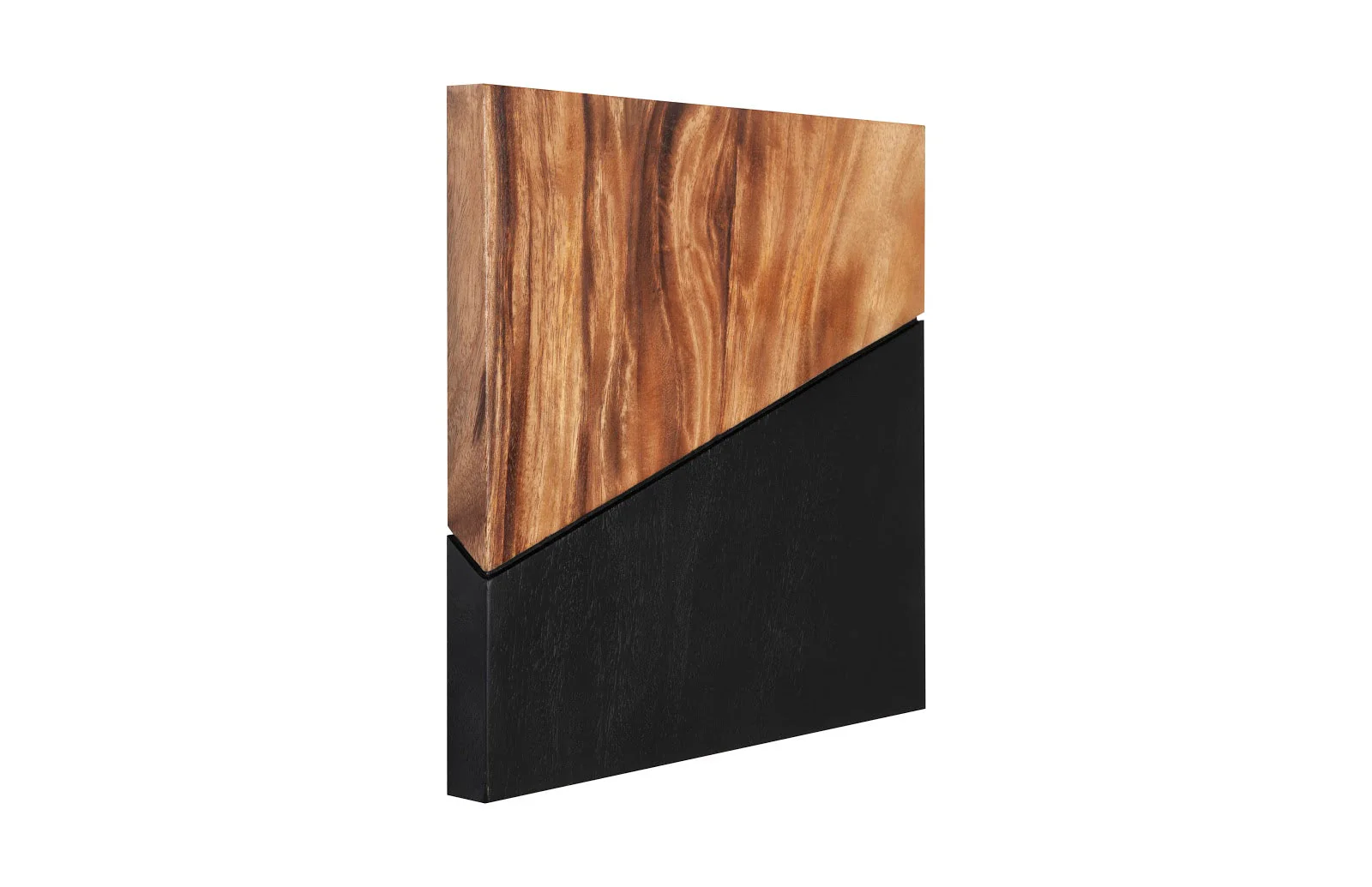 Phillips Collection Geometry Wood Wall Tiles, Chamcha Wood, Natural, Black - Image 2