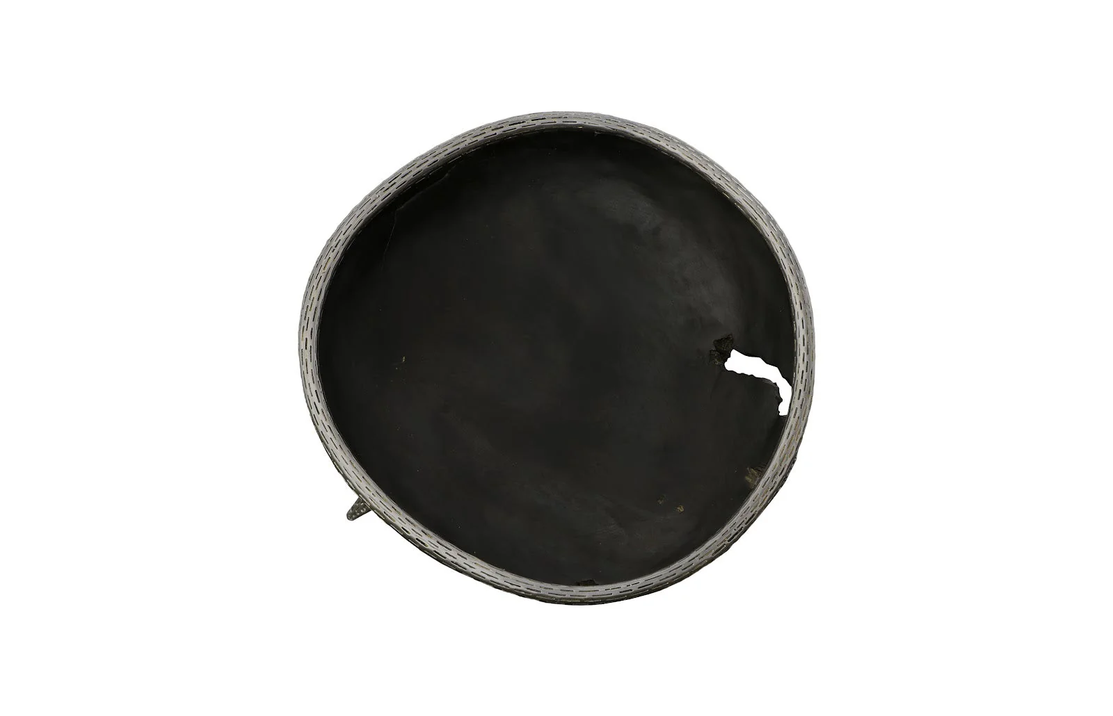 Phillips Collection Graven Table Top Bowl, Black and Stainless Steel - Image 2
