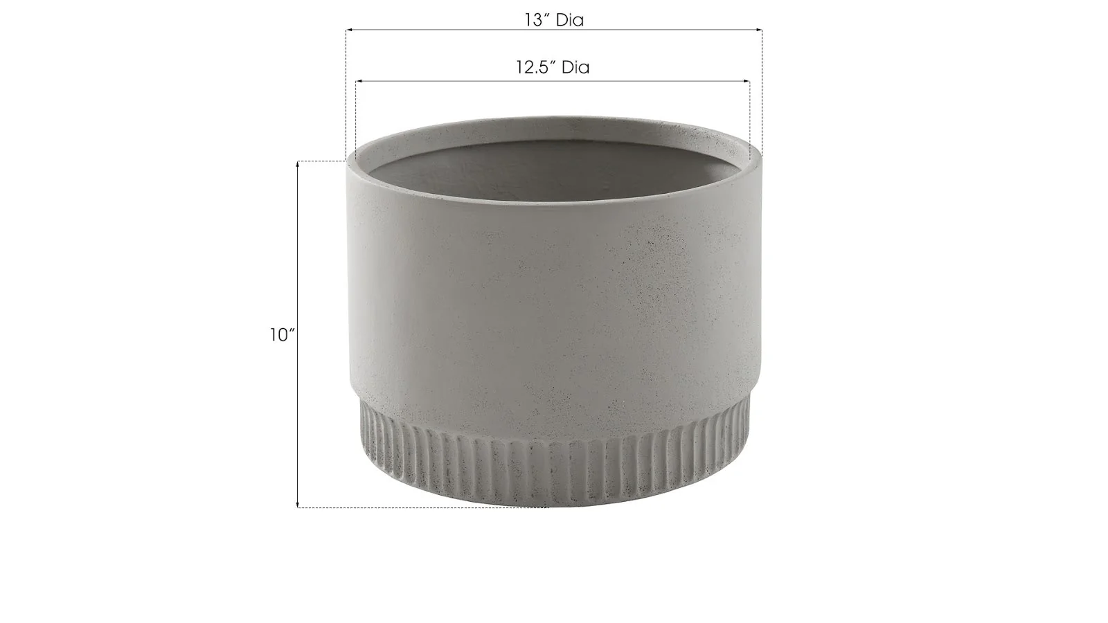 Phillips Collection Harvest Planter, Large, Light Gray - Image 4