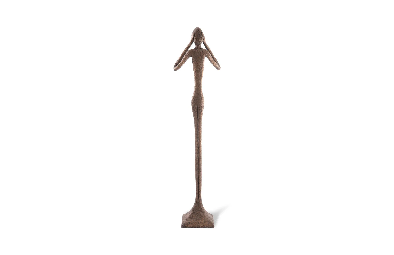 Phillips Collection Hear No Evil Slender Sculpture, Large, Resin, Bronze Finish - Image 3