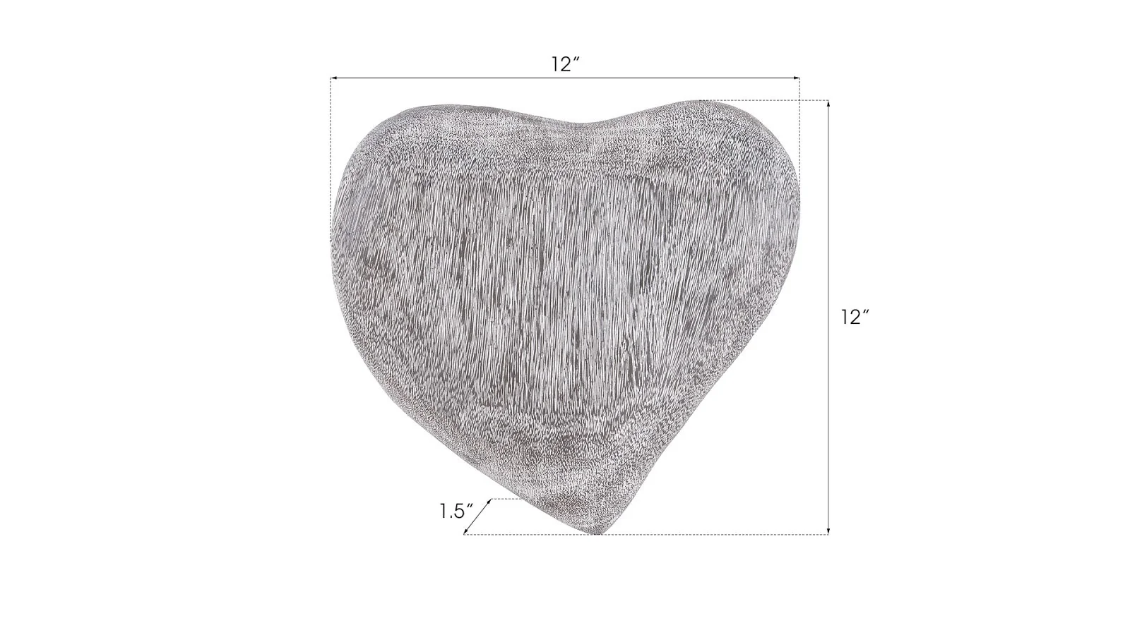 Phillips Collection Heart Wall Tile, Chamcha Wood, Gray Stone Finish - Image 5
