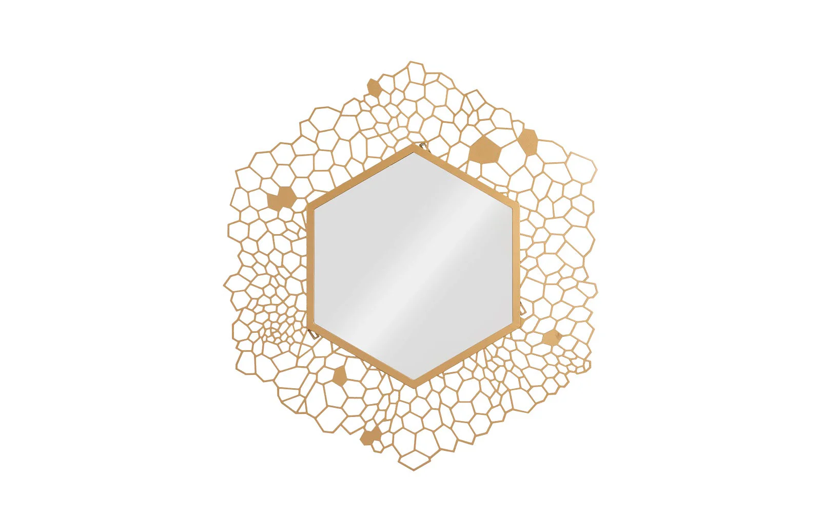 Phillips Collection Hexagon Honeycomb Mirror Brass