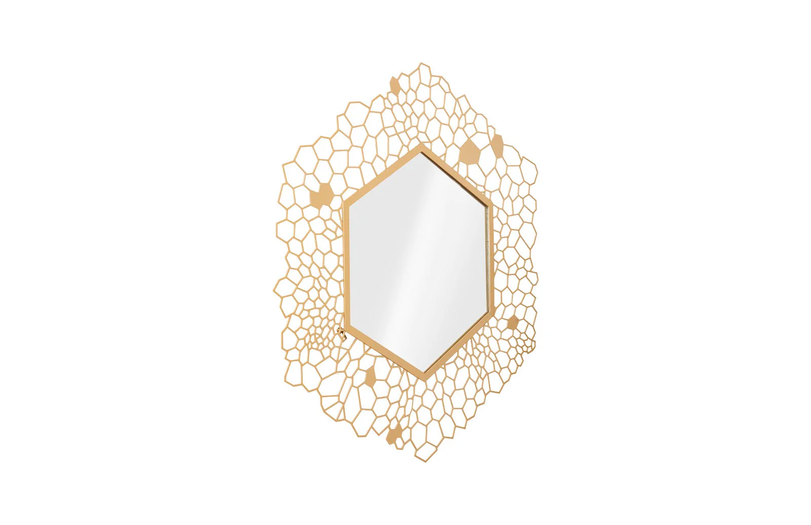 Phillips Collection Hexagon Honeycomb Mirror Brass - Image 2
