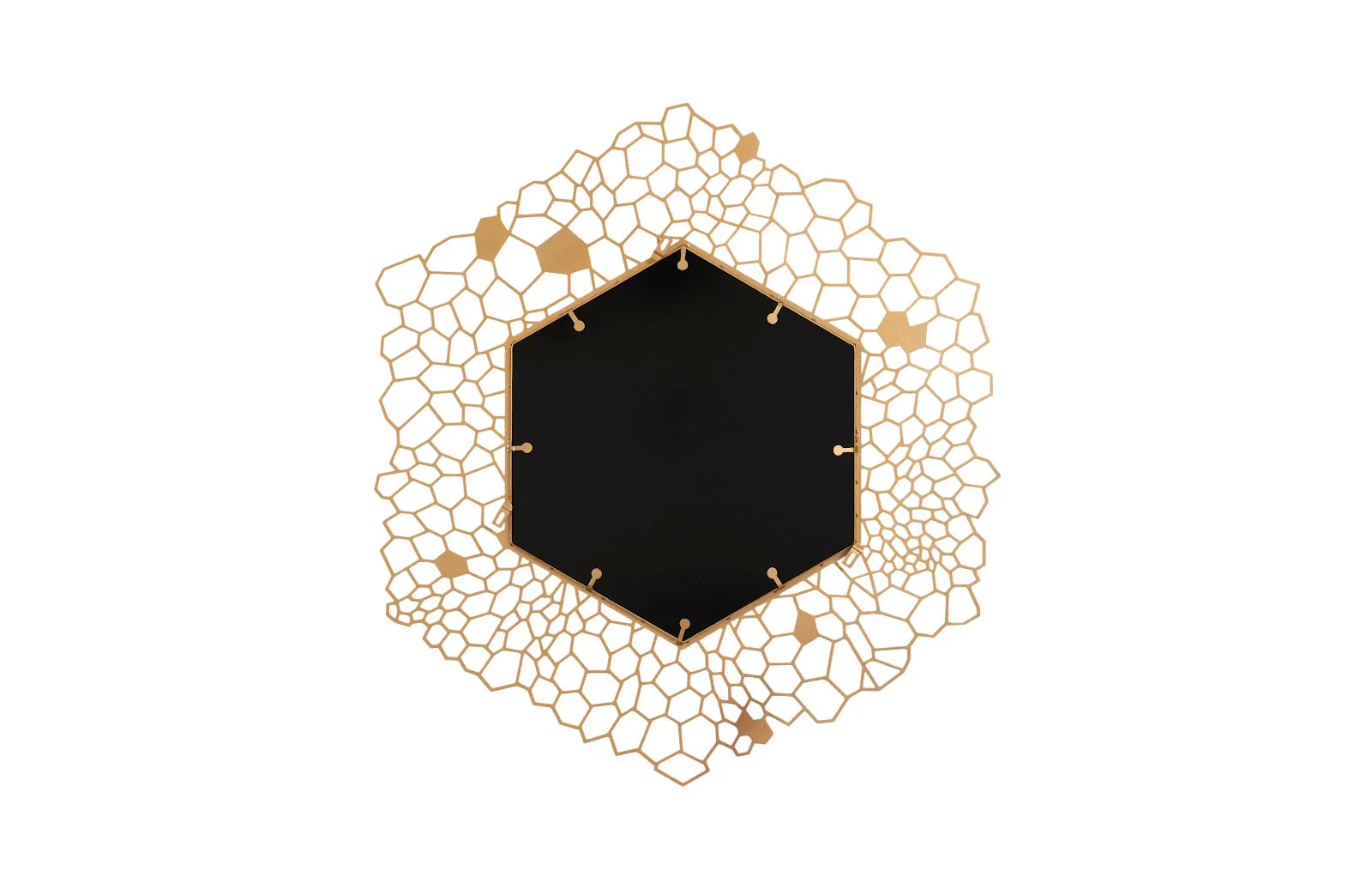 Phillips Collection Hexagon Honeycomb Mirror Brass - Image 4