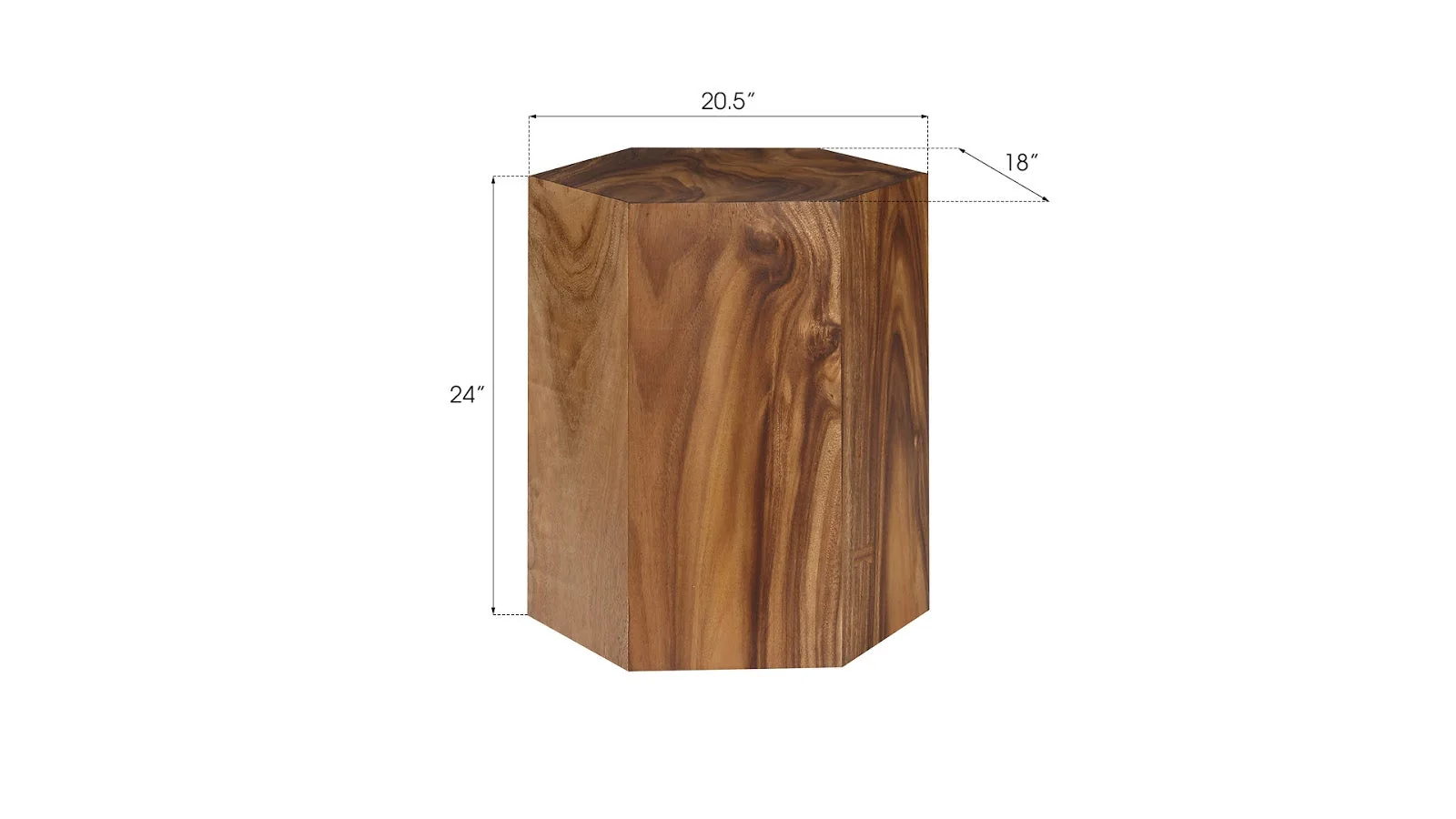 Phillips Collection Honeycomb Side Table, Chamcha Wood, LG - Image 2