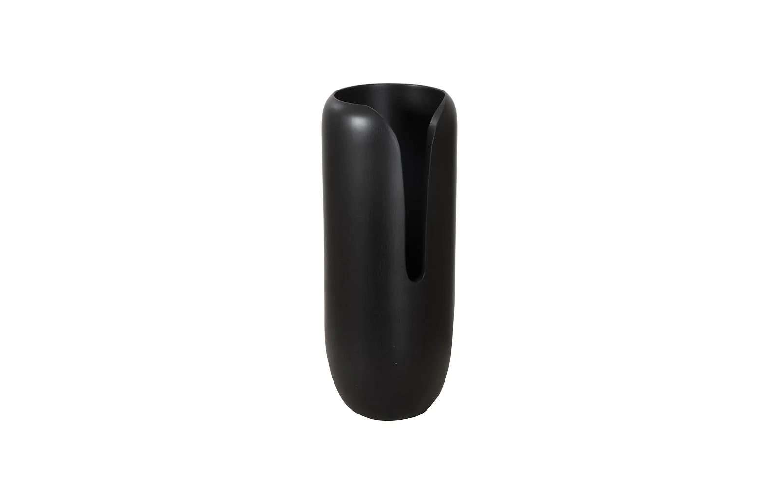 Phillips Collection Interval Wood Vase, Black, Medium
