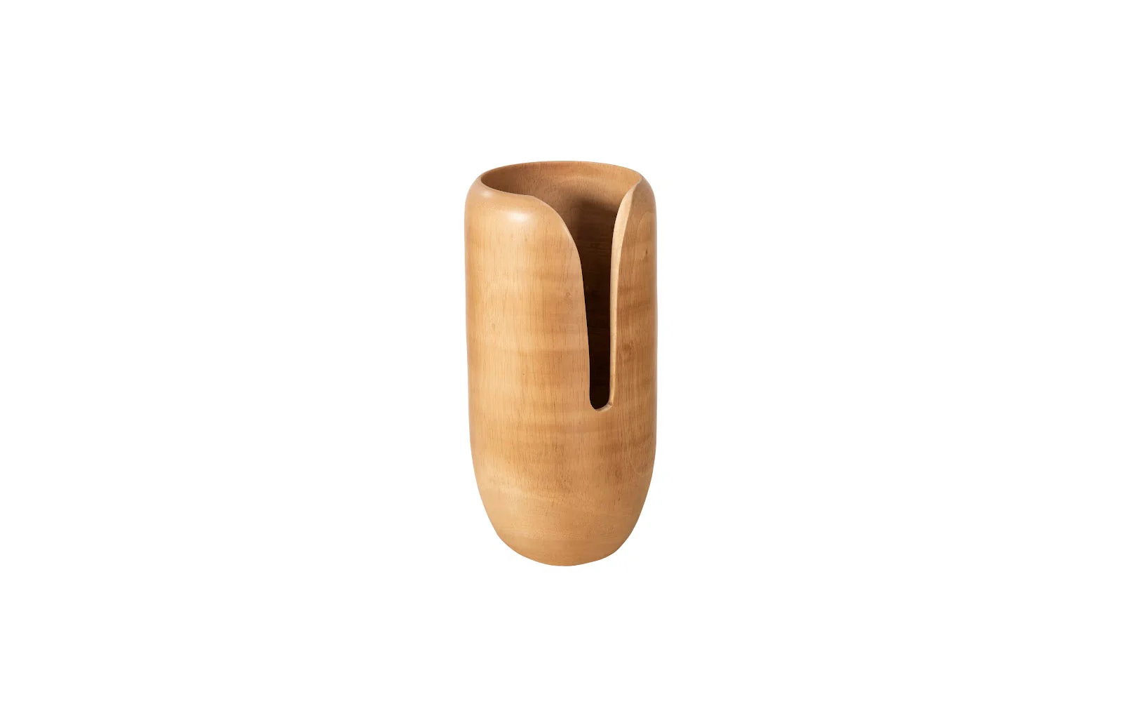 Phillips Collection Interval Wood Vase, Natural, Small