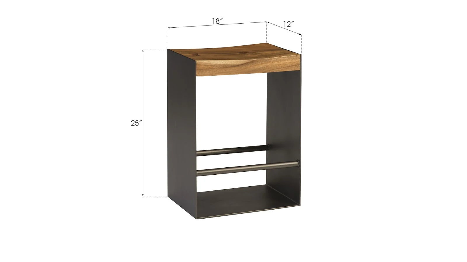 Phillips Collection Iron Frame Counter Stool, Natural - Image 4