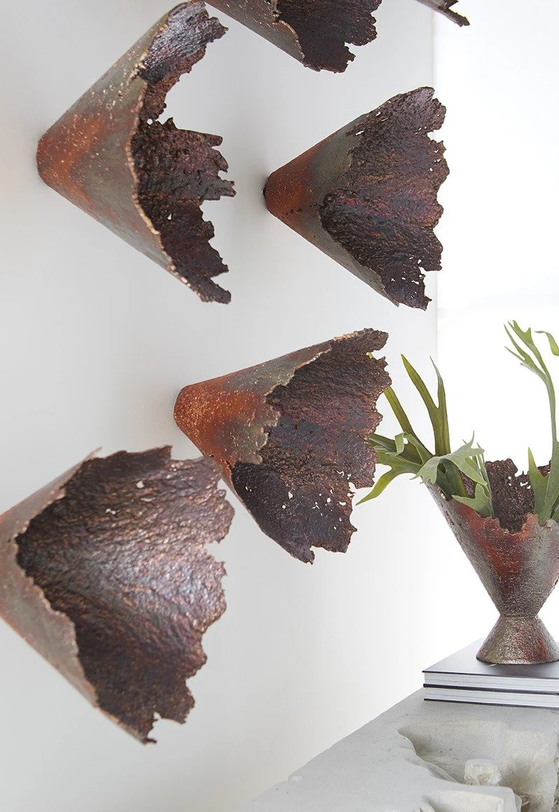 Phillips Collection Jagged Splash Bowl Wall Art, Oxidized Copper Finish - Image 2