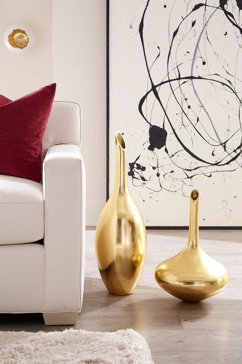 Phillips Collection Laura Vase, Gold Leaf - Image 2