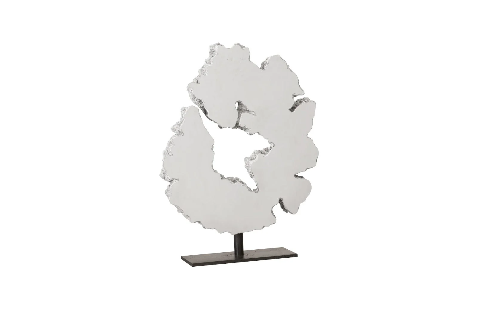 Phillips Collection Lava Slice Sculpture on Stand, Resin, Stainless Steel