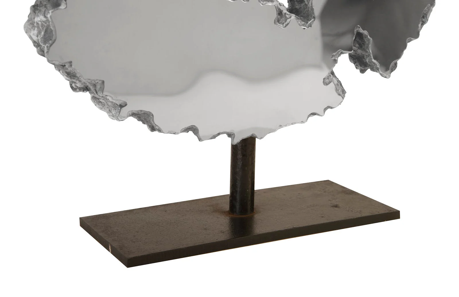 Phillips Collection Lava Slice Sculpture on Stand, Resin, Stainless Steel - Image 5