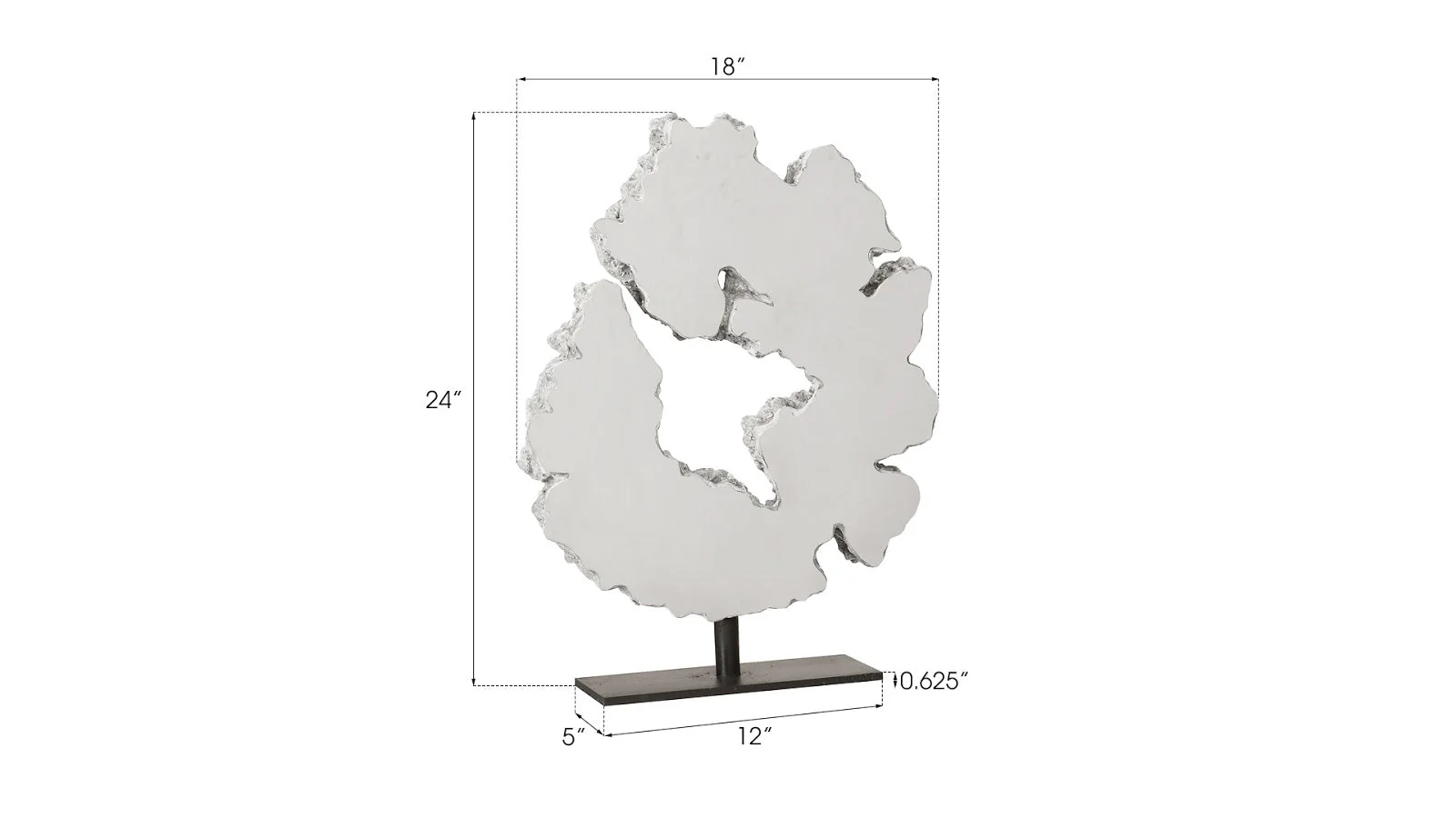 Phillips Collection Lava Slice Sculpture on Stand, Resin, Stainless Steel - Image 8