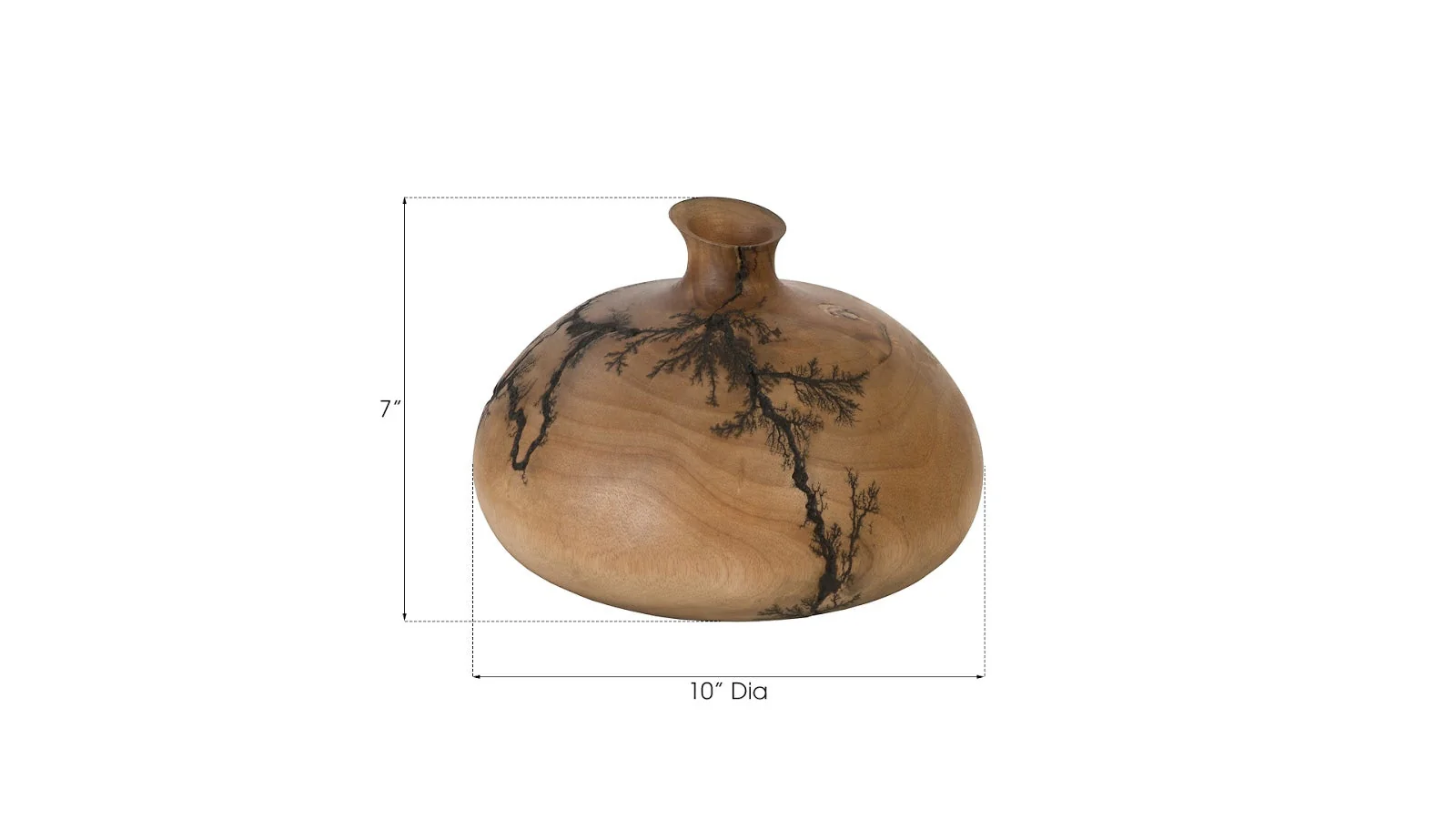 Phillips Collection Lightning Vase, Mango Wood, Short - Image 4
