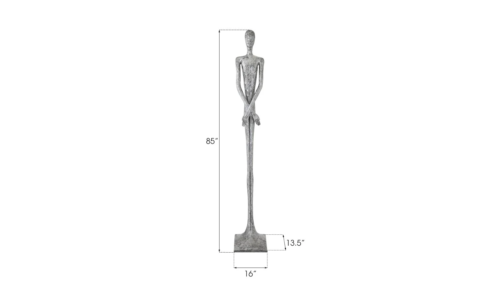 Phillips Collection Lloyd Sculpture, Resin, Liquid Silver - Image 5
