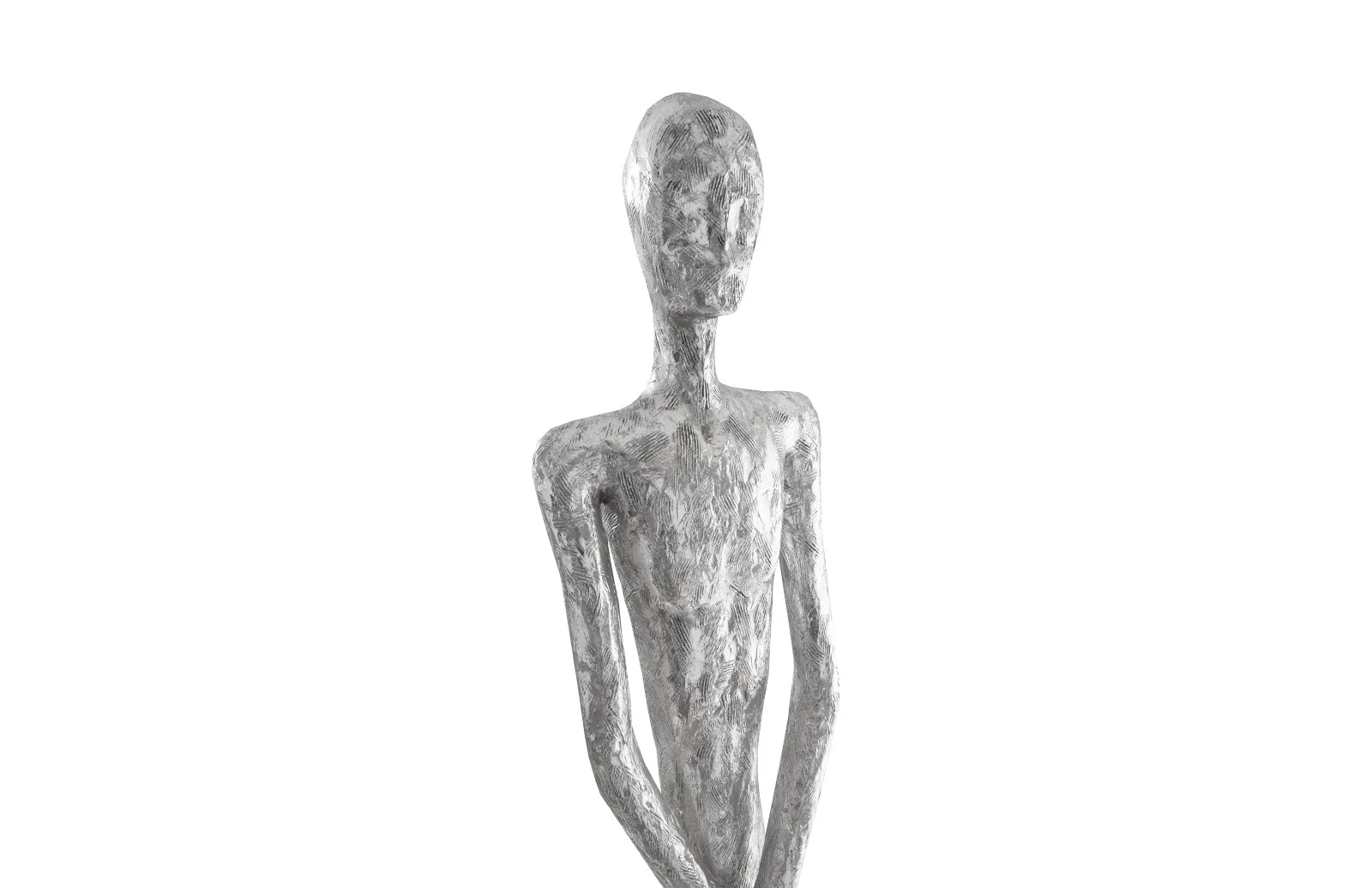 Phillips Collection Lloyd Sculpture, Resin, Silver Leaf - Image 4