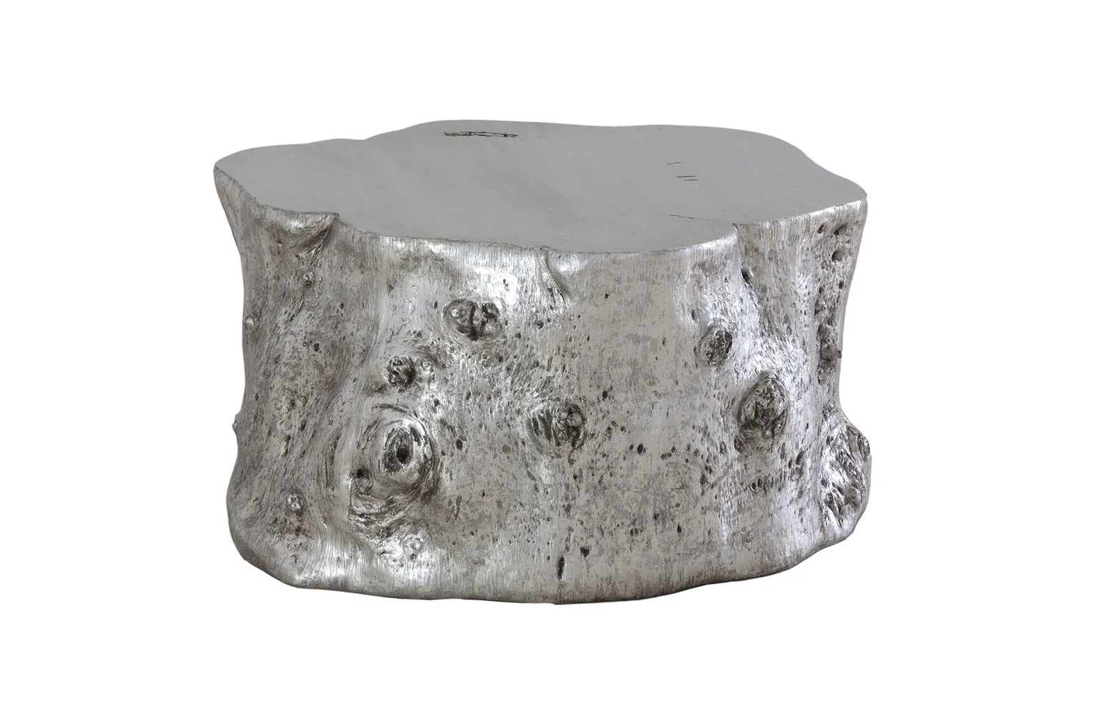 Phillips Collection Log Coffee Table, Silver Leaf
