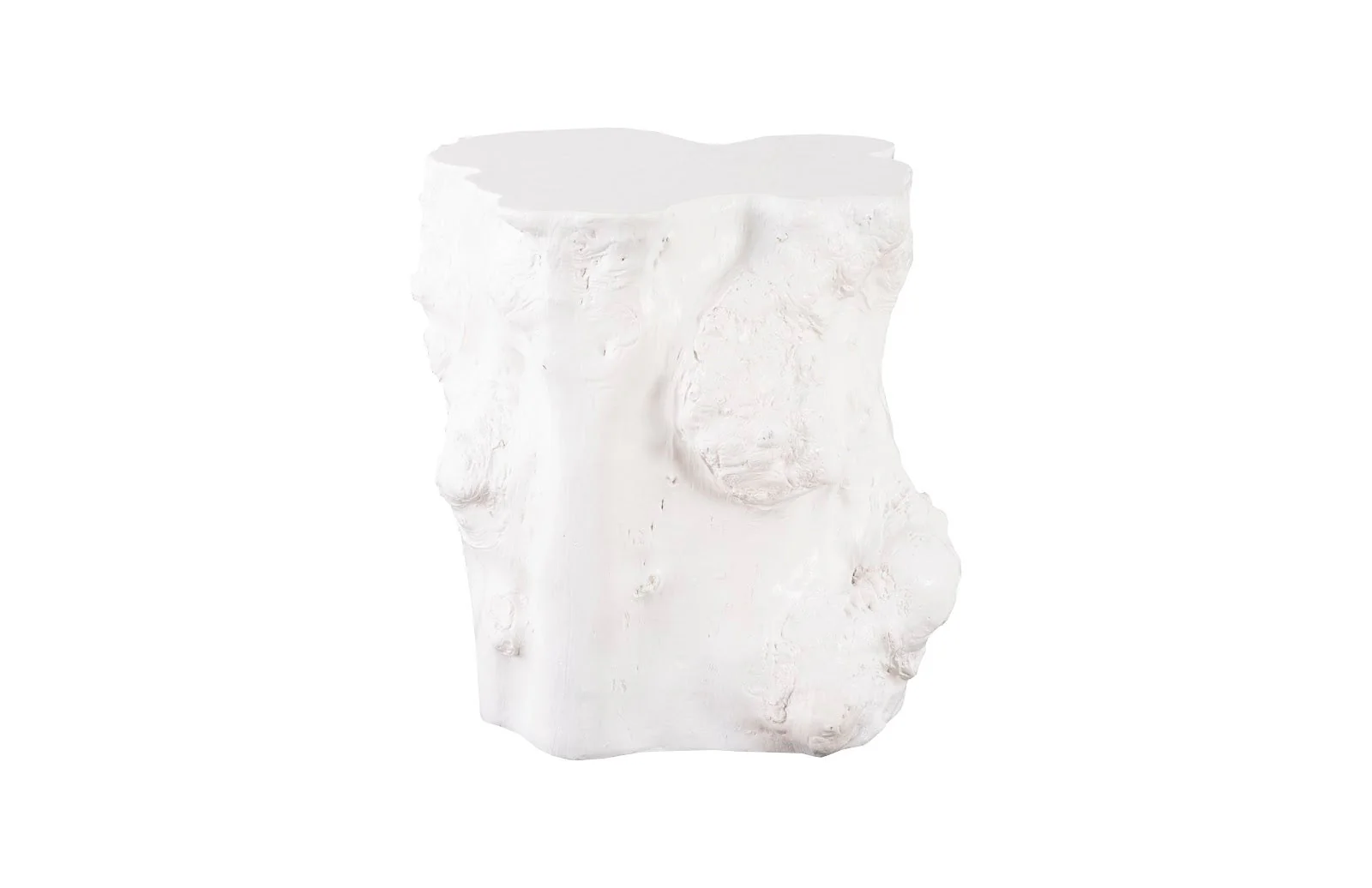 Phillips Collection Log Side Table, Gel Coat White