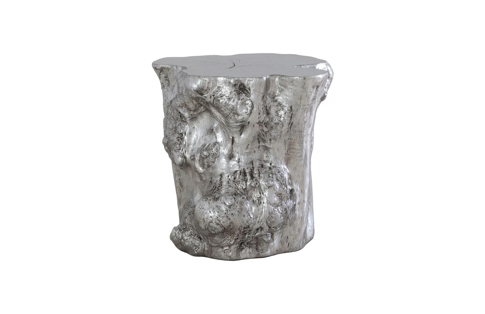 Phillips Collection Log Side Table, Silver Leaf