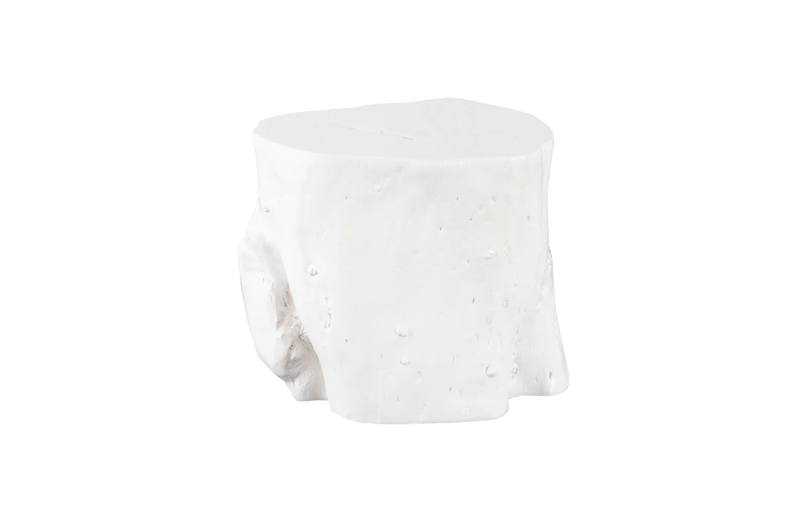 Phillips Collection Log Stool, Gel Coat White, LG