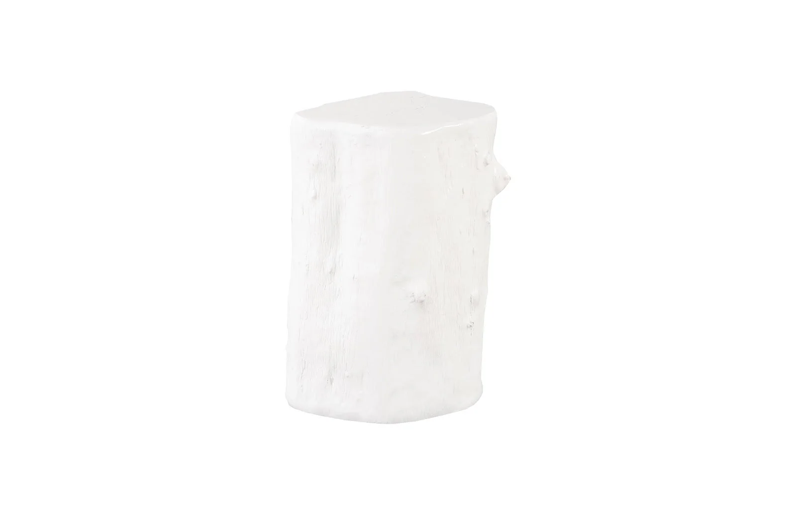 Phillips Collection Log Stool, Gel Coat White, SM - Image 5