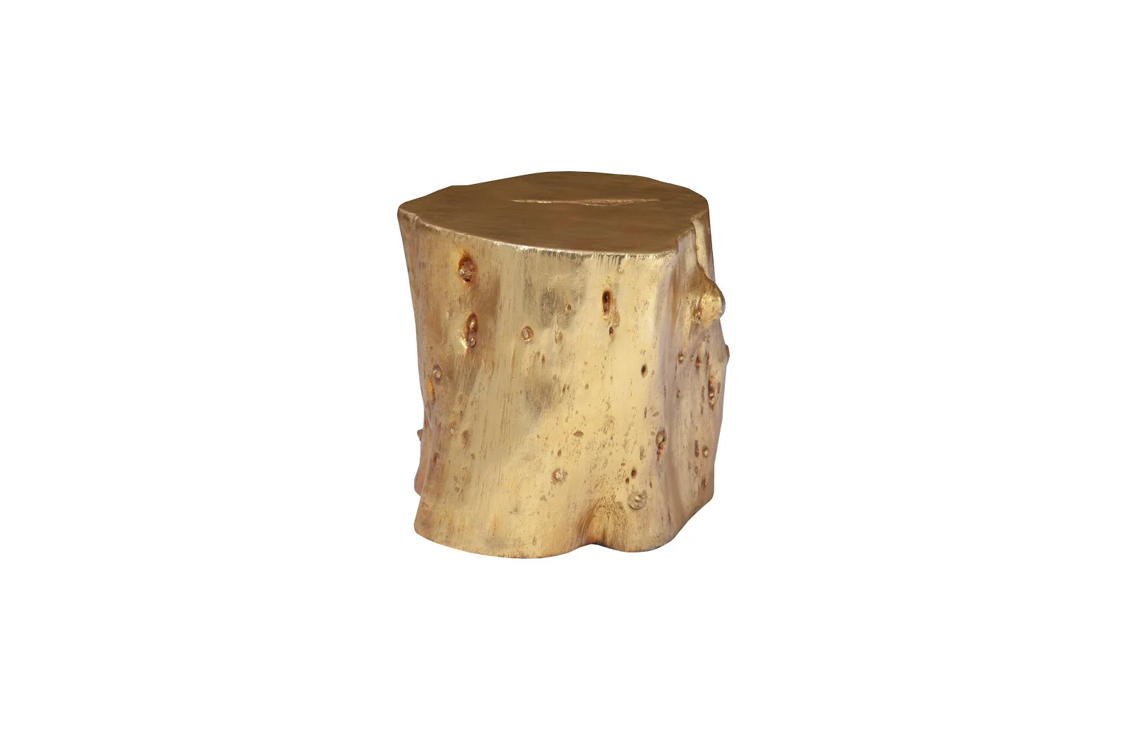 Phillips Collection Log Stool, Gold Leaf, LG - Image 2