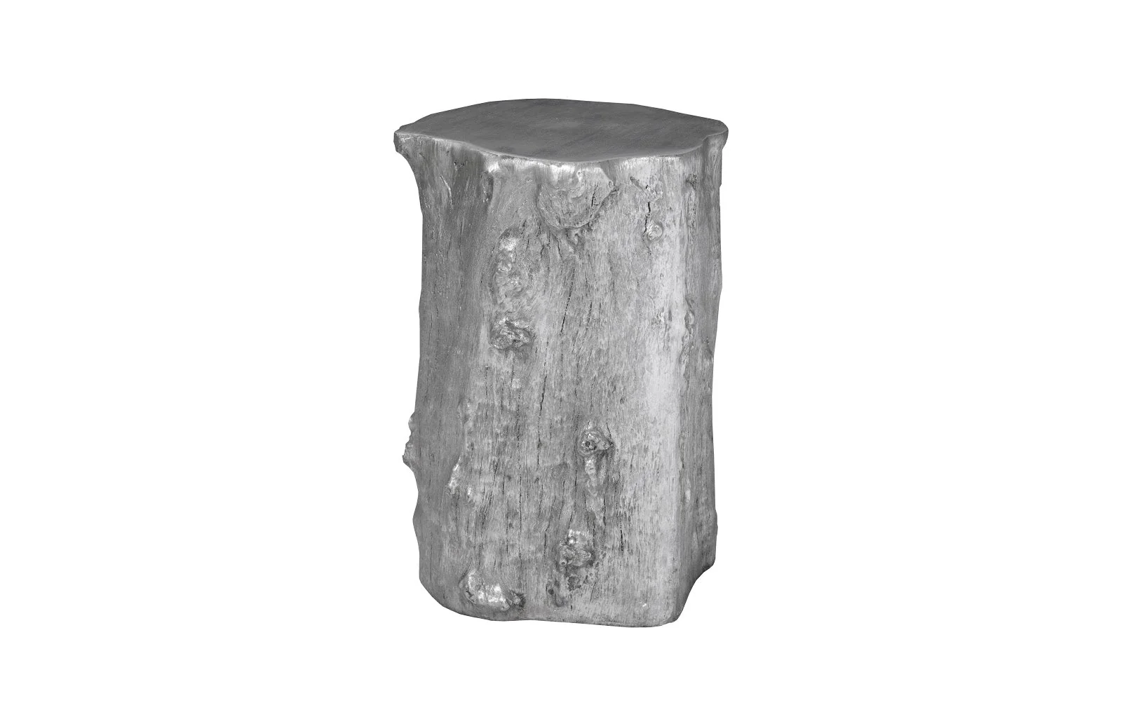 Phillips Collection Log Stool, Silver Leaf, MD