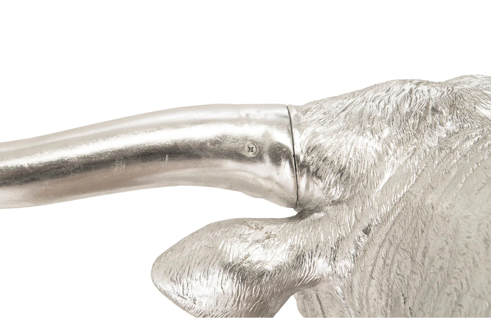 Phillips Collection Longhorn Bull Wall Art, Resin, Silver Leaf - Image 6